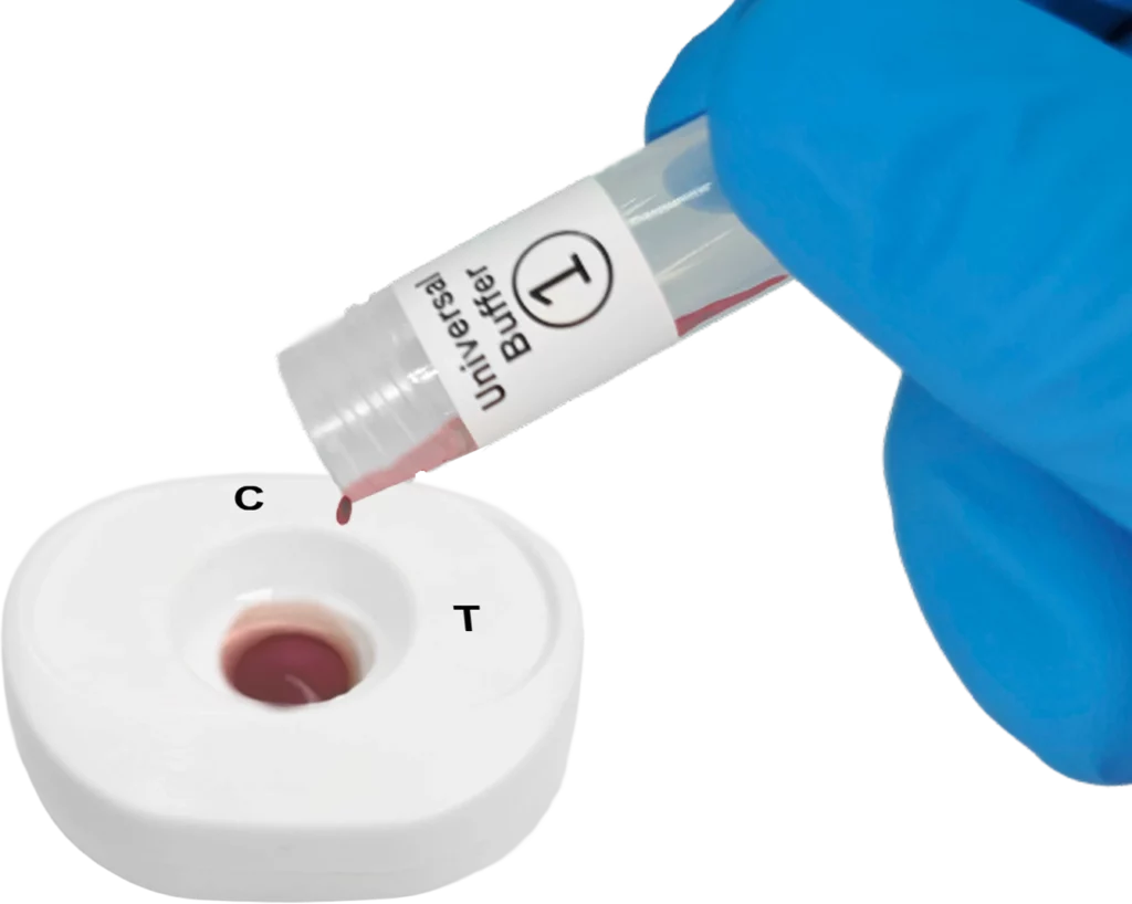 c t add blood on cartridge